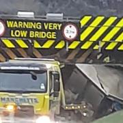 Ely railway bridge which has been named as one of Britain's most bashed was hit again on February 28,