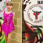 Two of CARSC's competitors, Amy Fisher (L) and Gemma Perez (R) at the national roller skating competition.