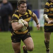 Two try scorer Jim Storey in the match against Diss.