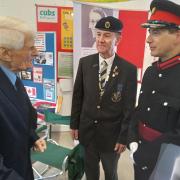 The very special guest was Mr Eric Jenkins (ex-Royal Navy) who arrived in Normandy three days after D-Day. He is pictured left.