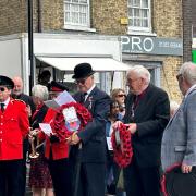 The wreath-laying service was held at Ely’s War Memorial.