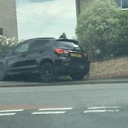 A car crashed into a wall in Sutton High Street on Thursday June 13.