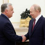 Mr Orban met Mr Putin in Moscow (Sputnik, Kremlin Pool Photo via AP)
