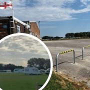 New bollards installed at Witchford recreation ground where travellers set up camp for a weekend towards the end of July.