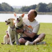 Founder Danny Silk and his dogs, Elsa and Cersei