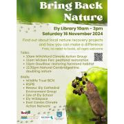 Bring Back Nature event at Ely Library in Cambridgeshire