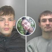 Tyler Marshall (left) and Cameron Stokes (right) have been jailed for the murder of Joshua Barr (centre).