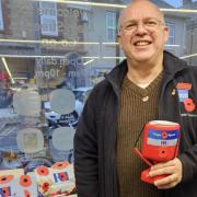 Martin Goodearl, chair of the town's Royal British Legion branch, is also a Poppy Appeal organiser.