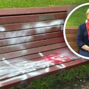 The bench was donated by Mary Neil in 2021 following the passing of her late husband