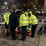 Bikes being marked at Ely station