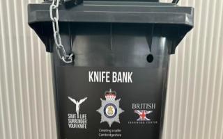 Cambridgeshire Constabulary have placed it there to allow people to hand in knives and other items without being prosecuted..