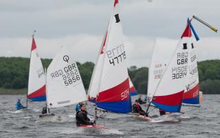 Competitors at the Cambridgeshire Youth Sailing League.