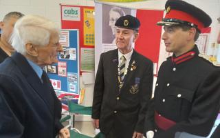 The very special guest was Mr Eric Jenkins (ex-Royal Navy) who arrived in Normandy three days after D-Day. He is pictured left.