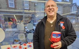 Martin Goodearl, chair of the town's Royal British Legion branch, is also a Poppy Appeal organiser.