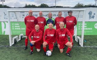 Back row - Chris Nelson, Carl Moorhouse, Philip Powers [GK], Martin Barham, Richard Littlejohn. Front row - Martin Patten, Alan Pearce, Tony Wilkinson.