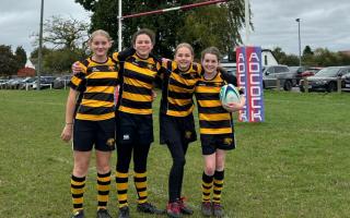 Ely Tigers Rugby Club hosted a game of rugby played by two teams of U14s Girls. 